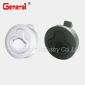 94009 94009L Flush tarik Latch pesawat kunci Push untuk menutup Latch bahan adalah versi hitam dan putih PA tersedia mengunci dan Non-penguncian di bawah pilihan Flush Mount gaya